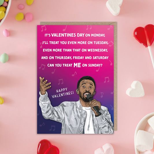 Craig David 7 Days Valentines Galentines Card