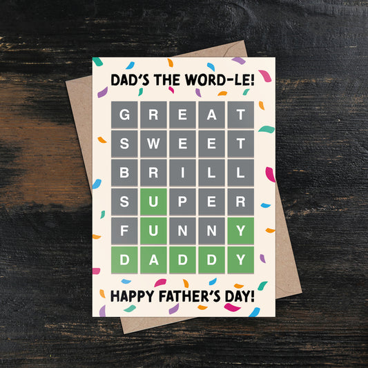 Dad's The Wordle Happy Father's Day Card