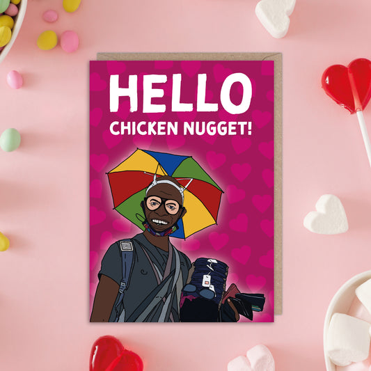 Hello Chicken Nugget Anniversary Valentines Love Card