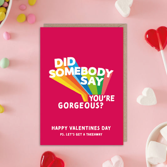 Funny Valentines Just Eat Inspired Takeaway Card