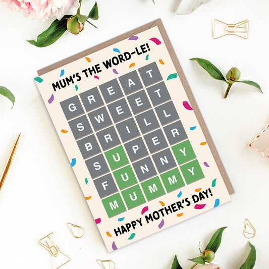Mum's The Wordle Mother's Day Card