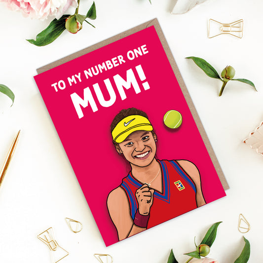 Emma Raducanu Nº1 Mum Wimbledon Tennis US Open Sport Sporty Mother's Day Card