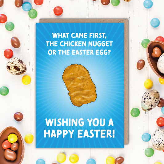 Happy Easter Chicken Nugget Or The Egg Card