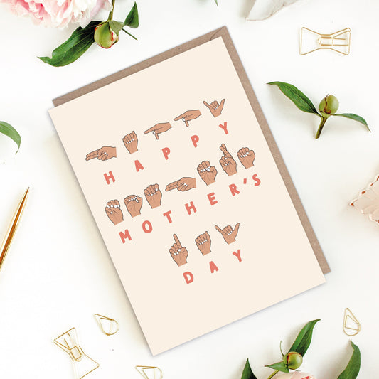 ASL American Sign Language Happy Mother's Day Card