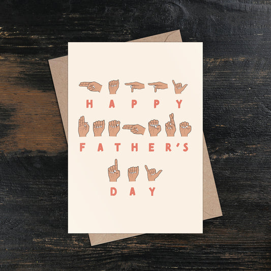 American Sign Language ASL Father's Day Card