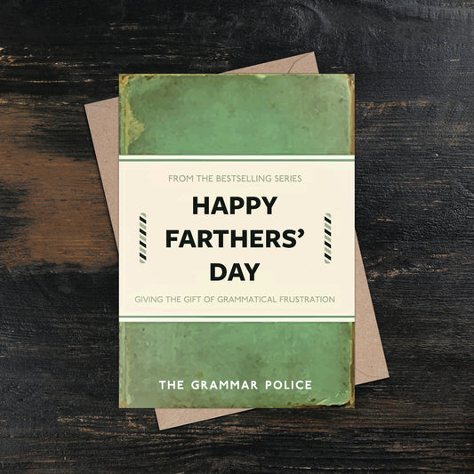 Grammar Police Funny Father's Day Card