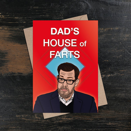 Dad's House of Farts Richard Osman Father's Day Card