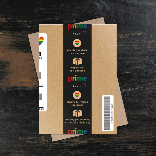 Prime Dads Amazon Inspired Package Parcel Father's Day Card