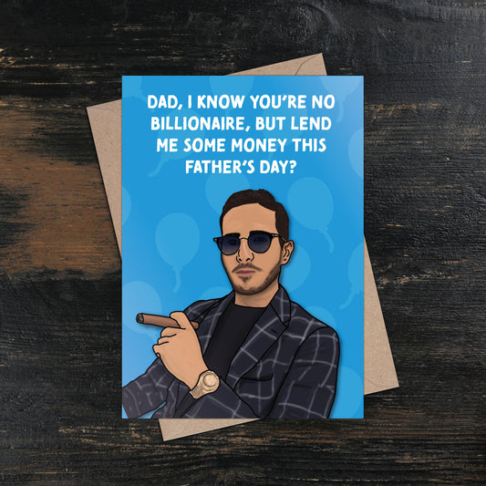 Tinder Swindler Billionaire Funny Father's Day Card