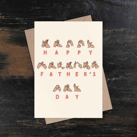 British Sign Language BSL Father's Day Card