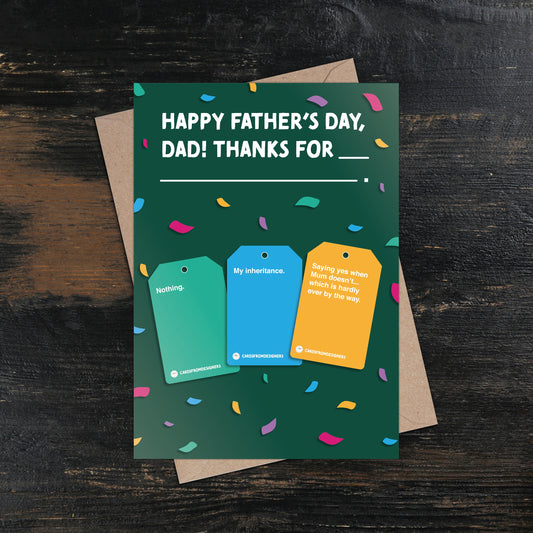 Happy Father's Day Dad Thanks For... Father's Day Card