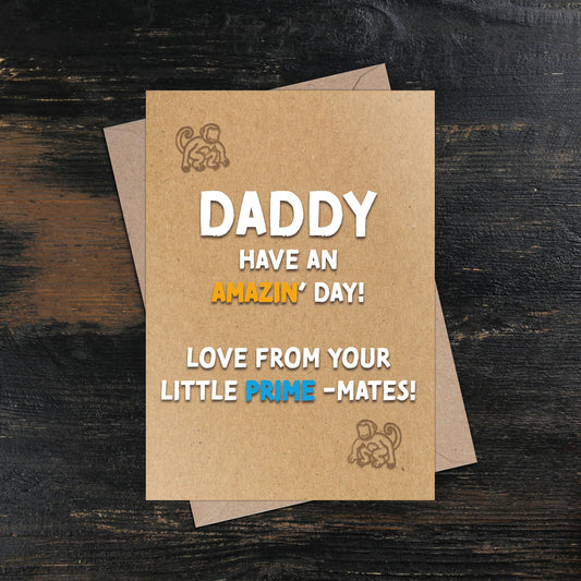 Prime-ates Daddy Amazin' Prime Father's Day Card