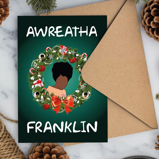 Awreatha Franklin Aretha Franklin Christmas Card
