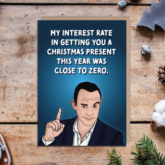 Martin Lewis Interest Rate Christmas Card