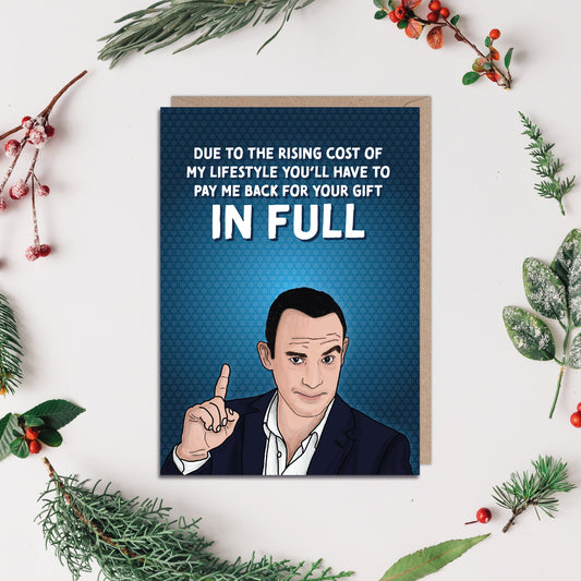 Martin Lewis Pay Me Back In Full Christmas Card
