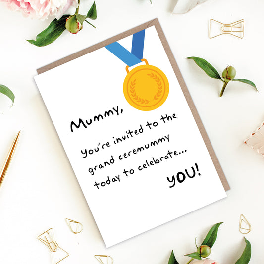 Ceremummy Medal Nº1 Mum Mother's Day Card