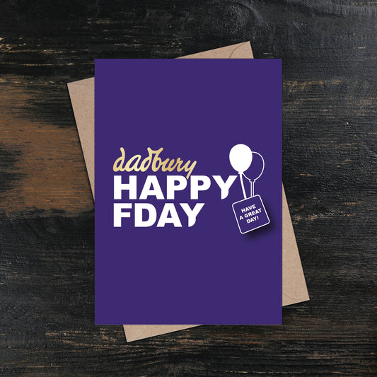 Dadbury Cadbury Inspired Chocolate Father's Day Card