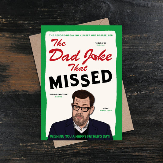 Richard Osman Dad Joke That Missed Funny Book Inspired Father's Day Card